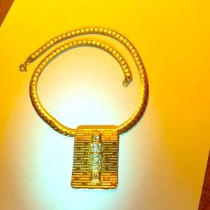 80’s Vintage goldtone,rhinestone serpentine chain